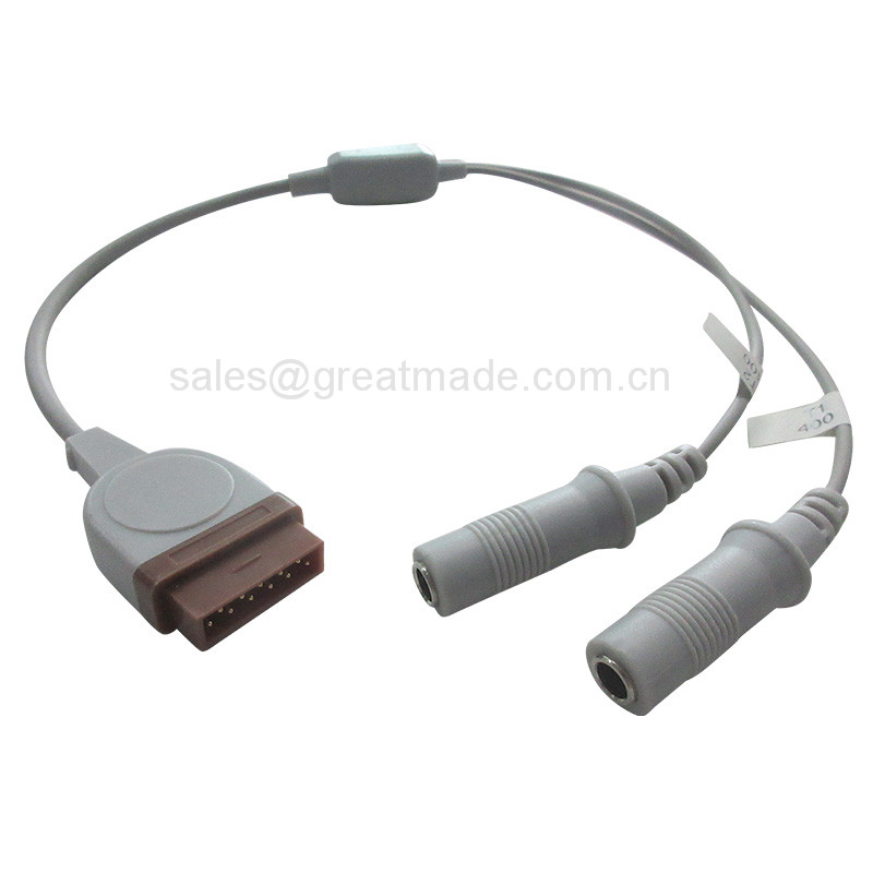 TP039 สำหรับสายเคเบิลอะแดปเตอร์หัววัดอุณหภูมิของ GE TP039 for GE temperature probe adapter cable