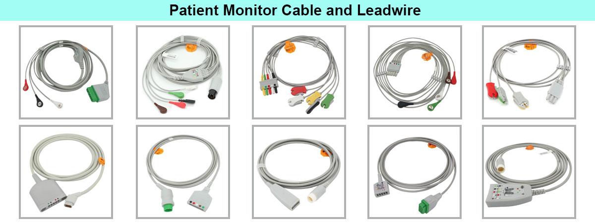 สายเคเบิลจอภาพของผู้ป่วยและ leadwire