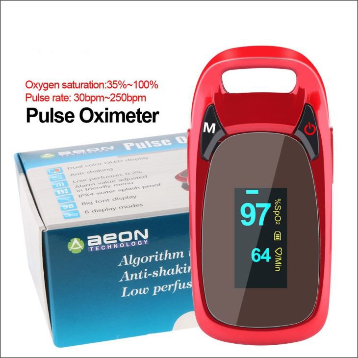 Dual Color OLED Display Fingertip Pulse Oximeter