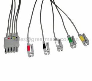 เข้ากันได้กับ M1971A สายตะกั่ว 5 สาย, IEC, Grabber