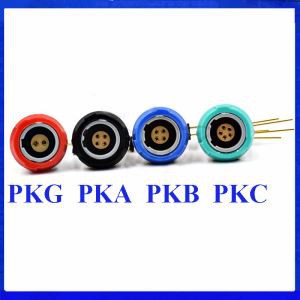 ขั้วต่อทางการแพทย์ 1P PKG PKA PKB PKC 2-10pin 14 พินซ็อกเก็ตคงที่พร้อมข้อศอก 90 องศาติดต่อ PCB สองคีย์