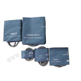 ชุดข้อมือความดันโลหิตคู่หลอดสีน้ําเงินไนล่อน NIBP ข้อมือ (Neonate / ทารก / เด็ก / ผู้ใหญ่)