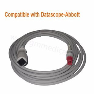 สายเคเบิลอะแดปเตอร์หัวโซน่าร์ IBP เข้ากันได้กับ Mindray-Datascope-Abbott, 5pin ชาย>Abbott-6pin