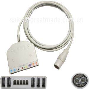 ใช้ร่วมกับ Lohmeier 98.060.120 / A สายเคเบิลแบบหลายพารามิเตอร์ (IBP * 2, Temperature * 2, 5-lead ECG, Spo2)